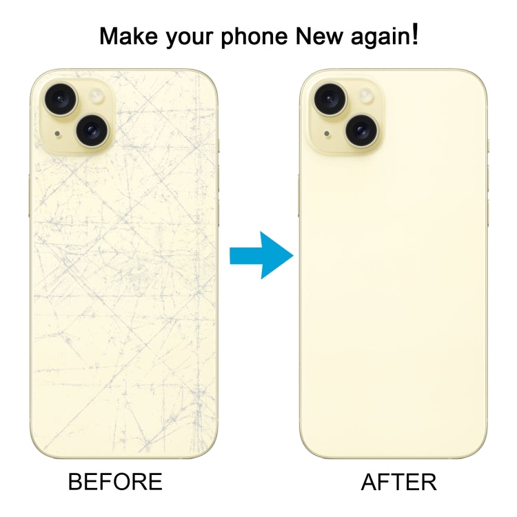 For iPhone 15 Easy Replacement Big Camera Hole Glass Back Battery Cover(Yellow)