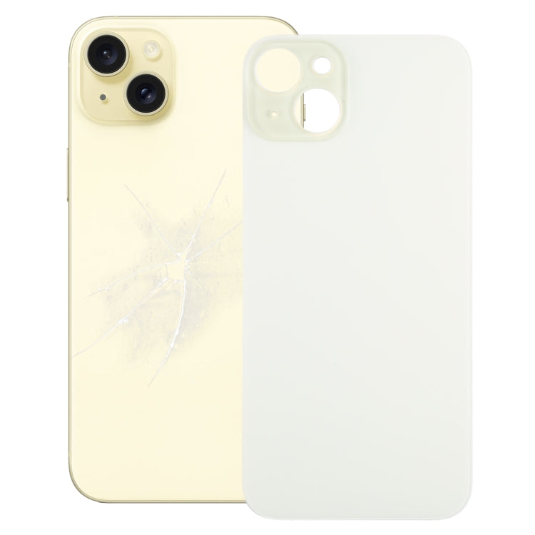 For iPhone 15 Plus Easy Replacement Big Camera Hole Glass Back Battery Cover(Yellow) - Back Cover by PMC TechLife | Online Shopping South Africa | PMC TechLife | Buy Now Pay Later Mobicred