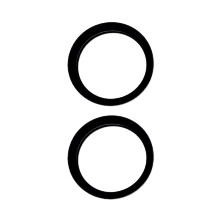 For iPhone 15 / 15 Plus 2pcs/set Rear Camera Glass Lens Metal Outside Protector Hoop Ring (Black) - Camera Series by PMc TechLife | Online Shopping South Africa | PMc TechLife | Buy Now Pay Later Mobicred