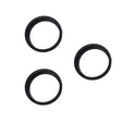 For iPhone 15 Pro / 15 Pro Max 3pcs/set Rear Camera Glass Lens Metal Outside Protector Hoop Ring (Black) - Camera Series by PMc TechLife | Online Shopping South Africa | PMc TechLife | Buy Now Pay Later Mobicred