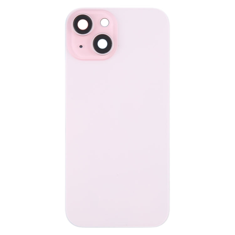 For iPhone 15 Battery Back Cover with Camera Lens Cover + MagSafe Magnet(Pink) - Back Cover by PMC TechLife | Online Shopping South Africa | PMC TechLife | Buy Now Pay Later Mobicred
