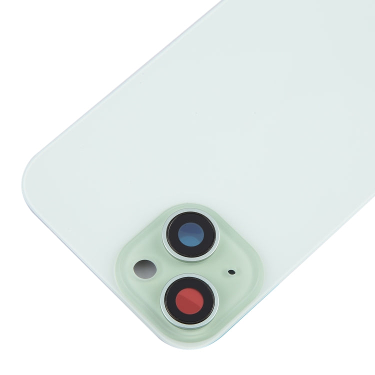 For iPhone 15 Battery Back Cover with Camera Lens Cover + MagSafe Magnet(Green) - Back Cover by PMC TechLife | Online Shopping South Africa | PMC TechLife | Buy Now Pay Later Mobicred