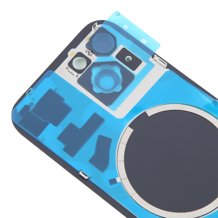 For iPhone 15 Battery Back Cover with Camera Lens Cover + MagSafe Magnet(Green) - Back Cover by PMC TechLife | Online Shopping South Africa | PMC TechLife | Buy Now Pay Later Mobicred