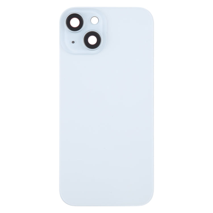 For iPhone 15 Plus Battery Back Cover with Camera Lens Cover + MagSafe Magnet(Blue) - Back Cover by PMC TechLife | Online Shopping South Africa | PMC TechLife | Buy Now Pay Later Mobicred