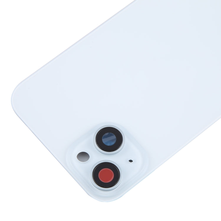 For iPhone 15 Plus Battery Back Cover with Camera Lens Cover + MagSafe Magnet(Blue) - Back Cover by PMC TechLife | Online Shopping South Africa | PMC TechLife | Buy Now Pay Later Mobicred