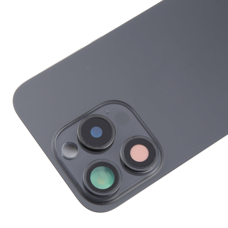 For iPhone 15 Pro Battery Back Cover with Camera Lens Cover + MagSafe Magnet(Black) - free shipping - PMC TechLife - Order now!