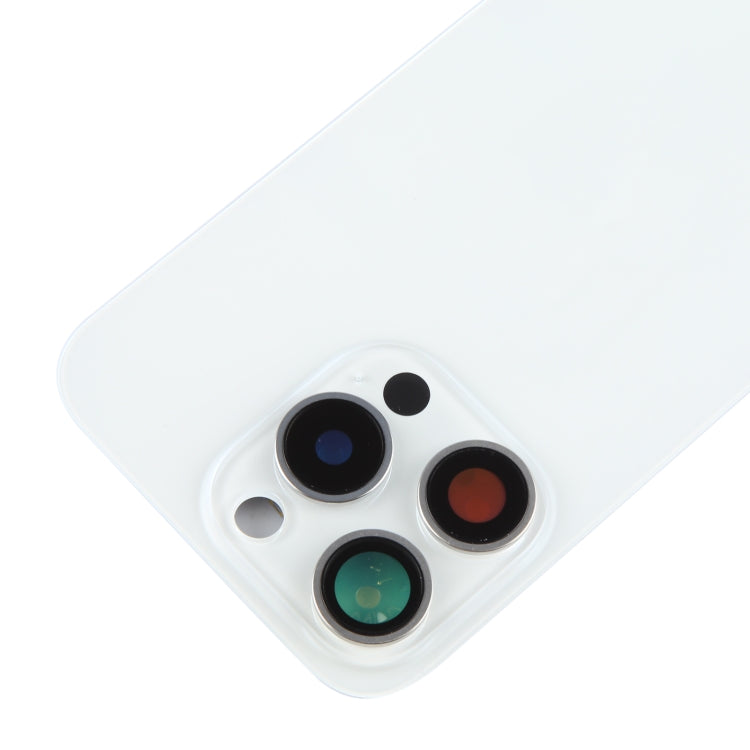For iPhone 15 Pro Battery Back Cover with Camera Lens Cover + MagSafe Magnet(White) - Back Cover by PMC TechLife | Online Shopping South Africa | PMC TechLife | Buy Now Pay Later Mobicred