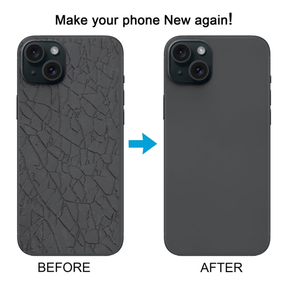 For iPhone 15 Plus Glass Battery Back Cover with Flash Bracket + Wireless Charging Module(Blue)