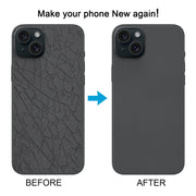 For iPhone 15 Plus Glass Battery Back Cover with Flash Bracket + Wireless Charging Module(Black)