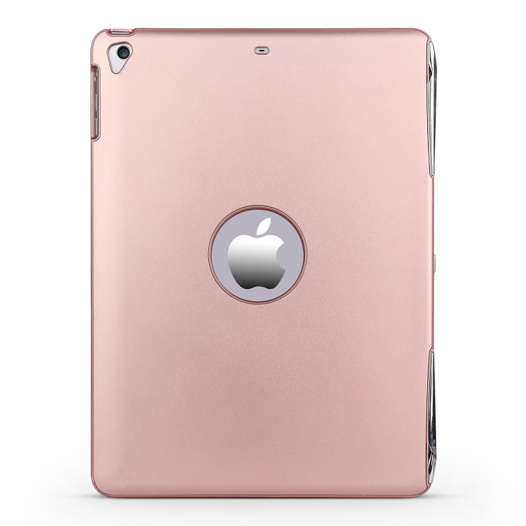 F611 Detachable Colorful Backlight Aluminum Backplane Wireless Bluetooth Keyboard Tablet Case for iPad Air 2 / 9.7 (2018) / 9.7 inch (2017) / Air / Pro 9.7 inch (Rose Gold)