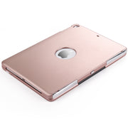 F611 Detachable Colorful Backlight Aluminum Backplane Wireless Bluetooth Keyboard Tablet Case for iPad Air 2 / 9.7 (2018) / 9.7 inch (2017) / Air / Pro 9.7 inch (Rose Gold)