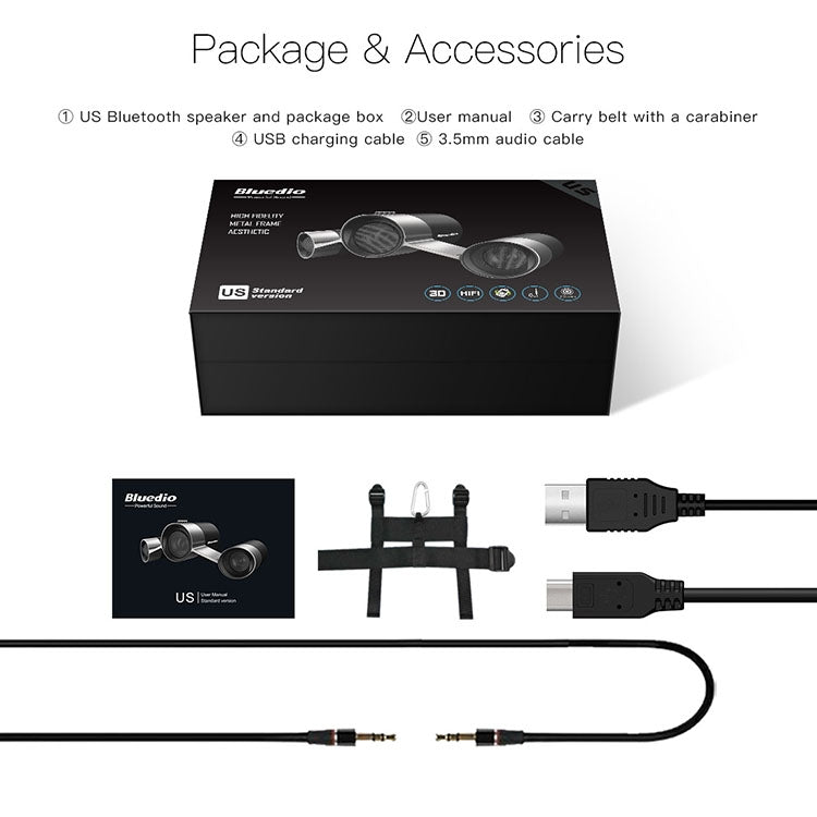 Bluedio US Wireless Bluetooth Satellite Speaker System with Mic(Black) - free shipping - PMC Jewellery - Order now!