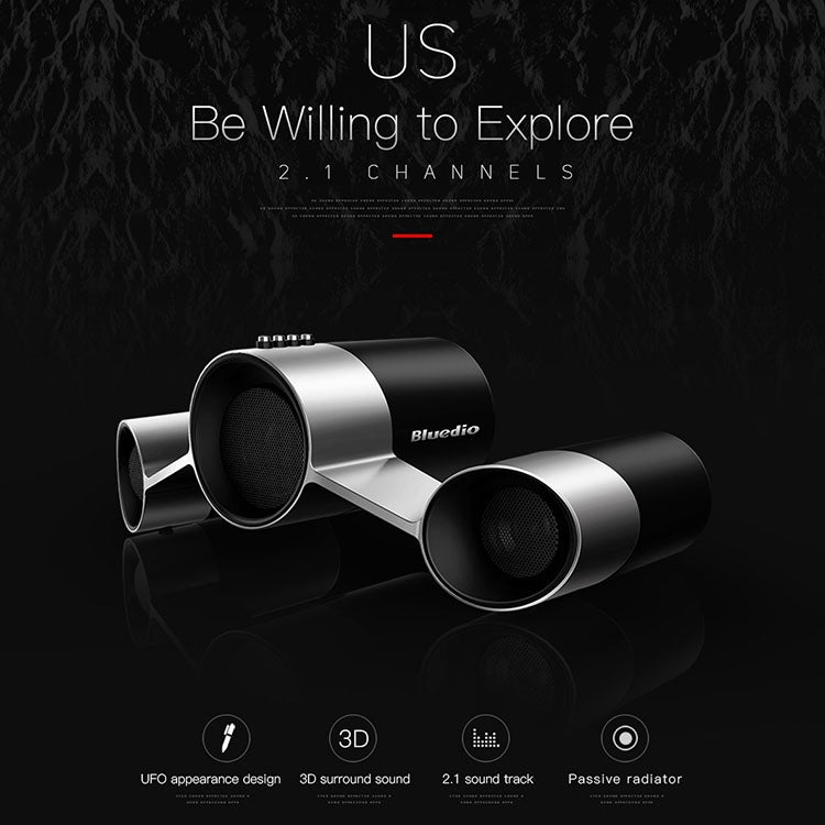 Bluedio US Wireless Bluetooth Satellite Speaker System with Mic(Black) - free shipping - PMC Jewellery - Order now!