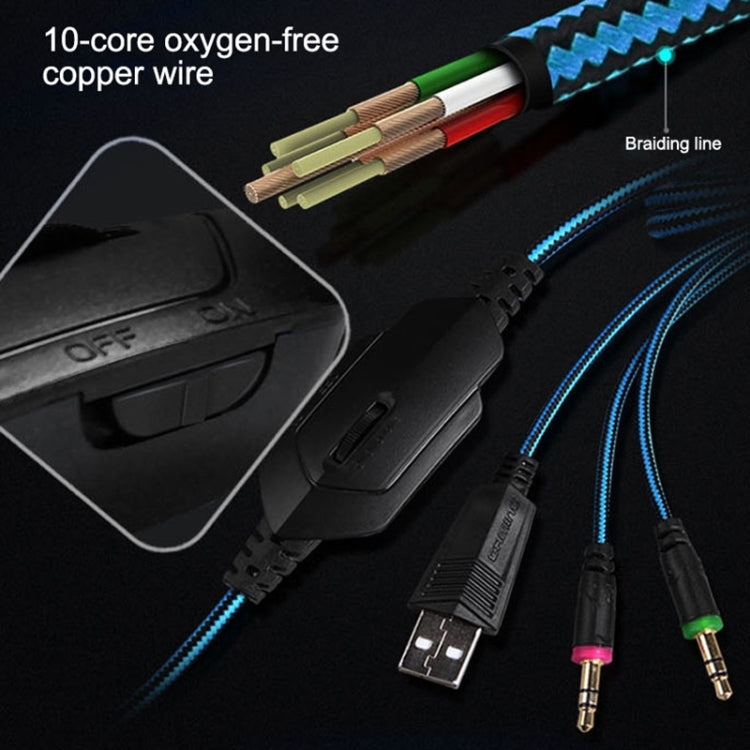 KOTION EACH G2000 Stereo Bass Gaming Headphone with Microphone & LED Light, For PS4, Smartphone, Tablet, Computer, Notebook - free shipping - PMC Jewellery - Order now!