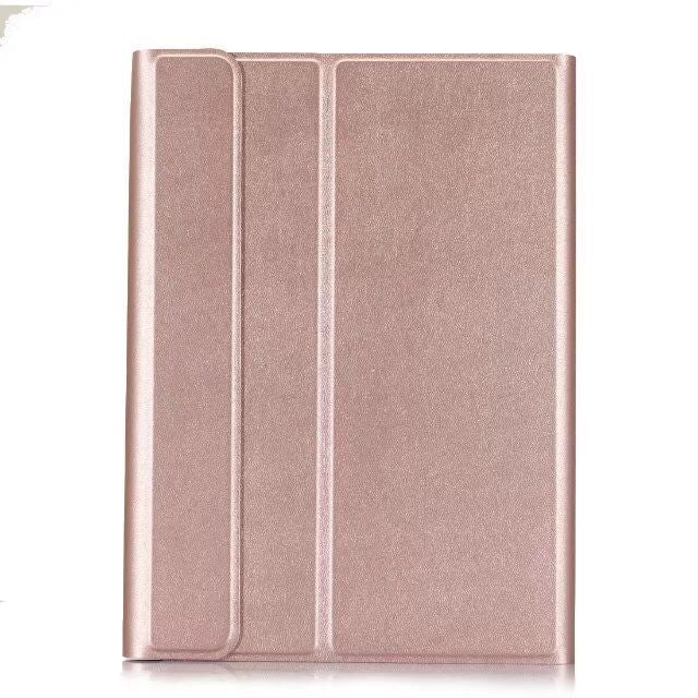 Detachable Bluetooth Keyboard + Horizontal Flip Leather Tablet Case with Holder for iPad Pro 9.7 inch, iPad Air, iPad Air 2, iPad 9.7 inch (2017), iPad 9.7 inch (2018) (Rose Gold)