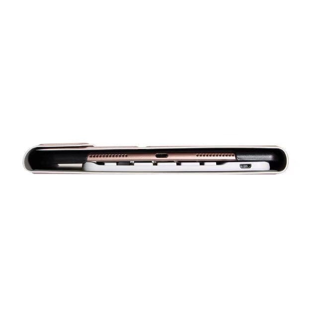 Detachable Bluetooth Keyboard + Horizontal Flip Leather Tablet Case with Holder for iPad Pro 9.7 inch, iPad Air, iPad Air 2, iPad 9.7 inch (2017), iPad 9.7 inch (2018) (Rose Gold)