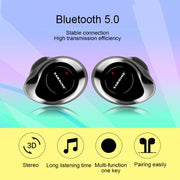 SARDiNE F8 TWS Bluetooth V5.0 Wireless Stereo Earphones with Charging Box(Grey)