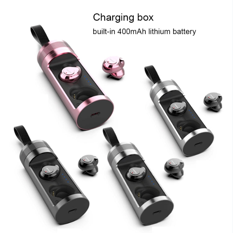 SARDiNE F8 TWS Bluetooth V5.0 Wireless Stereo Earphones with Charging Box(Grey)