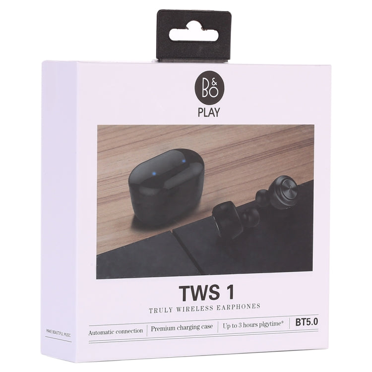 Air Twins TWS1 Bluetooth V5.0 Wireless Stereo Earphones with Magnetic Charging Box(Black) - free shipping - PMC Jewellery - Order now!