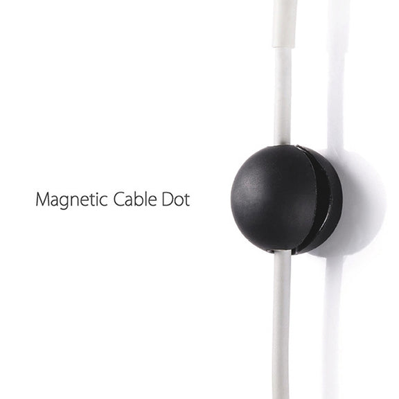 Magnetic Wire Take-up Cable Winder Magnetic Holder Desktop Storage(Rose Red)
