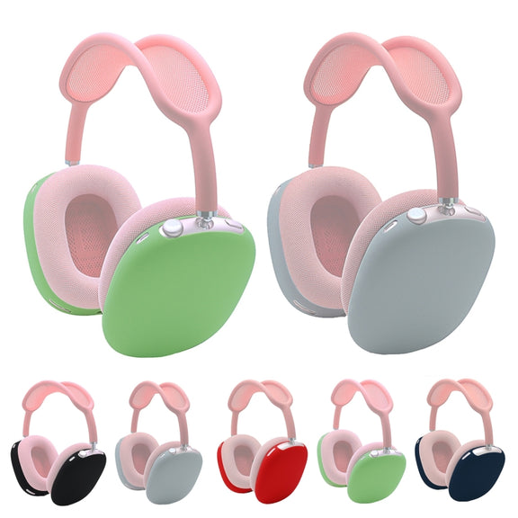 A Pair Full Coverage Anti-scratch Silicone Headphone Protective Case for AirPods Max(Silver Grey)