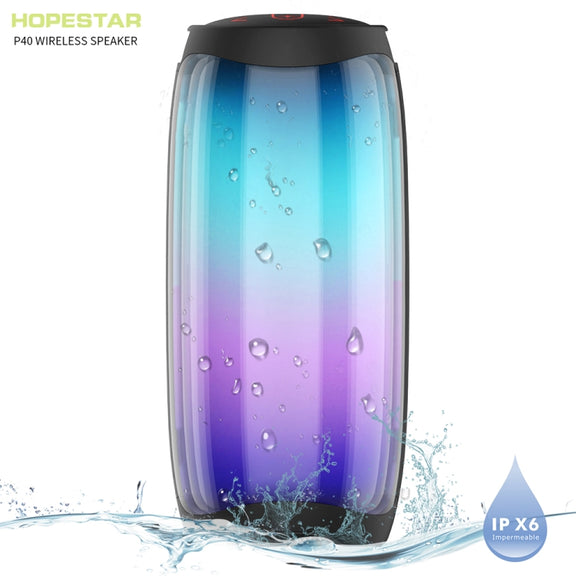 HOPESTAR P40 Bluetooth 5.0 Portable Water-resistant Wireless Bluetooth Speaker (Black)