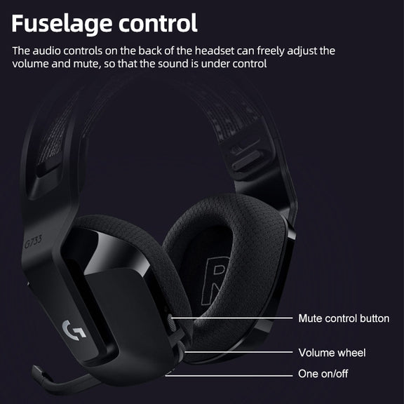 Logitech G733 LIGHT SPEED Wireless RGB Gaming Headset (Black)