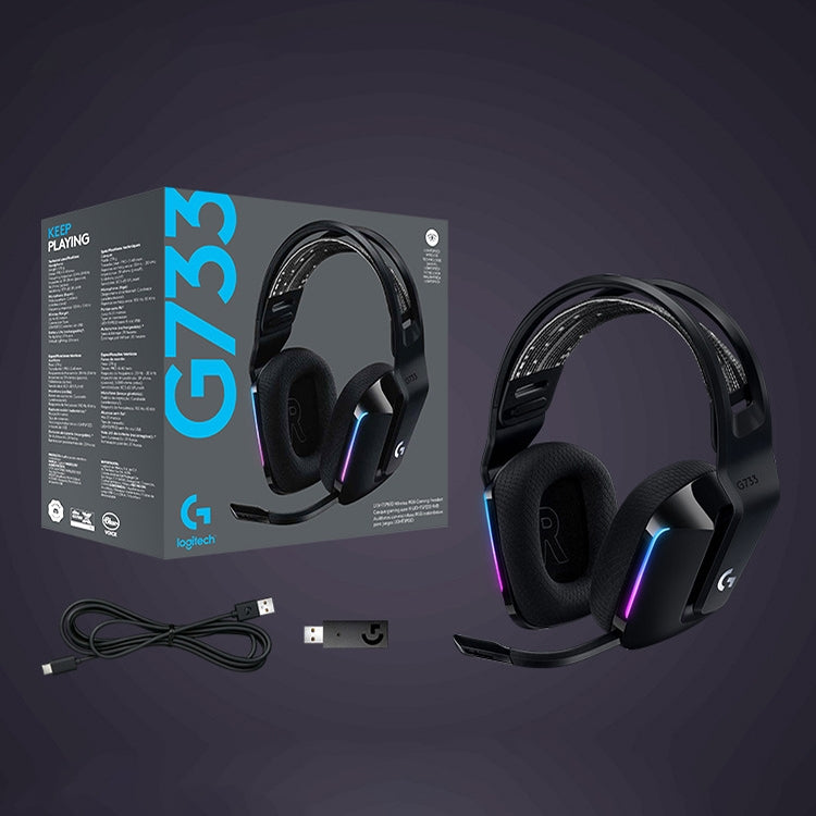 Logitech G733 LIGHT SPEED Wireless RGB Gaming Headset (Black)