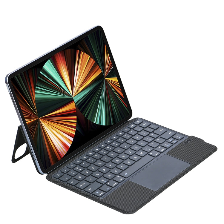 P3125-6 Grid Bluetooth Keyboard Leather Case with Touch Pad For iPad Air 11 2024 / Air 5 10.9 2022 / Air 4 10.9 2020 / iPad Pro 11 2021/2020/2018(Black) - free shipping - PMC TechLife - Order now!