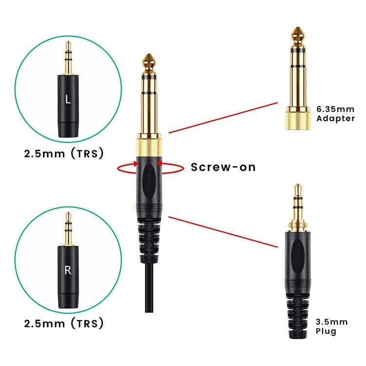ZS0228 Headphone Audio Cable for HIFIMAN HE400i HE560 1000 (Black) - Headset Accessories by PMC TechLife | Online Shopping South Africa | PMC TechLife