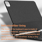 For iPad Air 2022 / 2020 T89 Magic Suspended Bluetooth Keyboard Leather Case(Black)