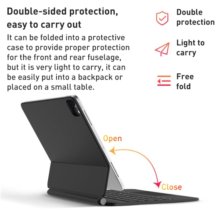 For iPad 10th Gen 10.9 2022 T89 Magic Suspended Bluetooth Keyboard Leather Case(Black) - Universal by PMC TechLife | Online Shopping South Africa | PMC TechLife