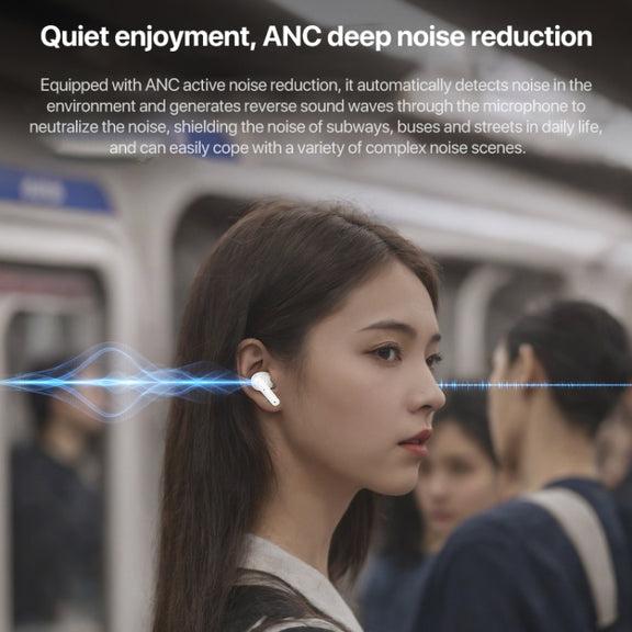 Yesido TWS28 ANC+ENC Dual Noise Reduction Smart TWS Wireless Bluetooth Earphone (White)
