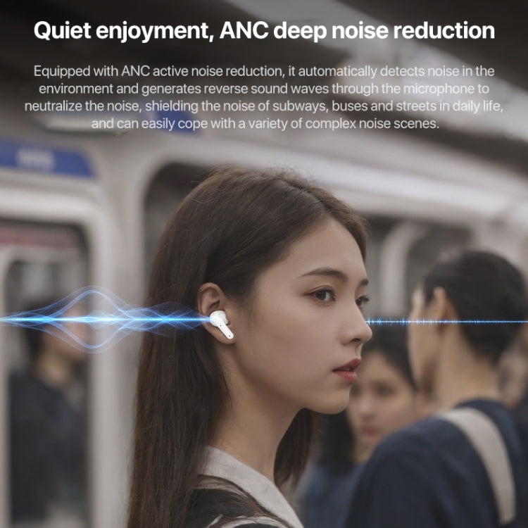 Yesido TWS28 ANC+ENC Dual Noise Reduction Smart TWS Wireless Bluetooth Earphone (White)