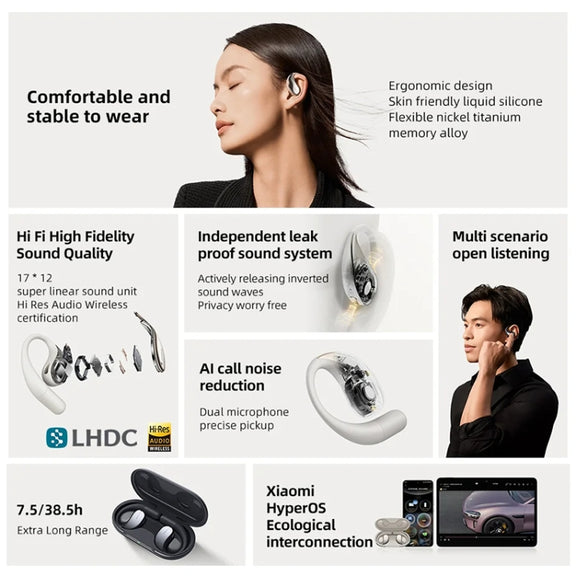 Original Xiaomi Bluetooth 5.3 Open-Ear Wireless Bluetooth Earbuds (Black)