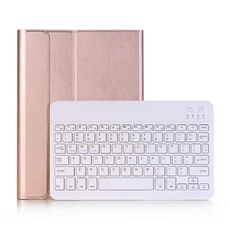 A09 Bluetooth 3.0 Ultra-thin ABS Detachable Bluetooth Keyboard Leather Tablet Case for iPad Air / Pro 10.5 inch (2019), with Holder (Rose Gold) - For iPad Pro by PMC Jewellery | Online Shopping South Africa | PMC Jewellery | Buy Now Pay Later Mobicred