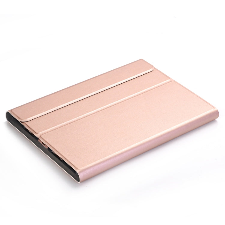 A09 Bluetooth 3.0 Ultra-thin ABS Detachable Bluetooth Keyboard Leather Tablet Case for iPad Air / Pro 10.5 inch (2019), with Holder (Rose Gold) - For iPad Pro by PMC Jewellery | Online Shopping South Africa | PMC Jewellery | Buy Now Pay Later Mobicred