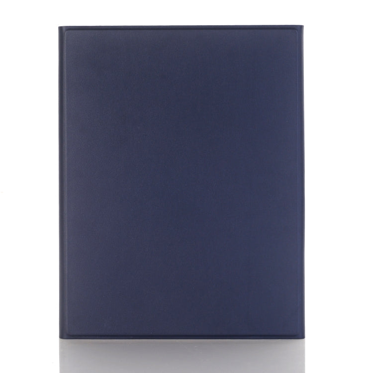 A09B Bluetooth 3.0 Ultra-thin ABS Detachable Bluetooth Keyboard Leather Tablet Case for iPad Air / Pro 10.5 inch (2019), with Pen Slot & Holder (Dark Blue)