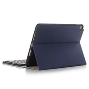 A09B Bluetooth 3.0 Ultra-thin ABS Detachable Bluetooth Keyboard Leather Tablet Case for iPad Air / Pro 10.5 inch (2019), with Pen Slot & Holder (Dark Blue)