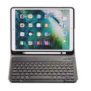 A09B Bluetooth 3.0 Ultra-thin ABS Detachable Bluetooth Keyboard Leather Tablet Case for iPad Air / Pro 10.5 inch (2019), with Pen Slot & Holder (Dark Blue)
