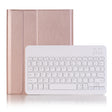 A09B Bluetooth 3.0 Ultra-thin ABS Detachable Bluetooth Keyboard Leather Tablet Case for iPad Air / Pro 10.5 inch (2019), with Pen Slot & Holder (Rose Gold) - For iPad Pro by PMC Jewellery | Online Shopping South Africa | PMC Jewellery | Buy Now Pay Later Mobicred