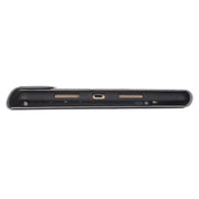 A09B Bluetooth 3.0 Ultra-thin ABS Detachable Bluetooth Keyboard Leather Tablet Case for iPad Air / Pro 10.5 inch (2019), with Pen Slot & Holder (Black)