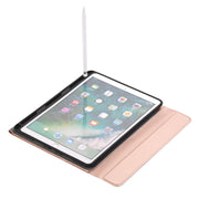 A09B Bluetooth 3.0 Ultra-thin ABS Detachable Bluetooth Keyboard Leather Tablet Case for iPad Air / Pro 10.5 inch (2019), with Pen Slot & Holder (Dark Blue)