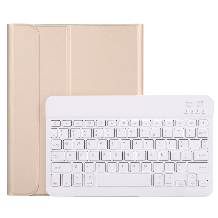 A11B Bluetooth 3.0 Ultra-thin ABS Detachable Bluetooth Keyboard Leather Tablet Case for iPad Air 4 / Air 5 / Pro 11 inch 2022 / 2021 / 2020 / 2018, with Pen Slot & Holder (Gold) - For iPad Pro by PMC Jewellery | Online Shopping South Africa | PMC Jewellery | Buy Now Pay Later Mobicred