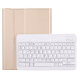 A11B Bluetooth 3.0 Ultra-thin ABS Detachable Bluetooth Keyboard Leather Tablet Case for iPad Air 4 / Air 5 / Pro 11 inch 2022 / 2021 / 2020 / 2018, with Pen Slot & Holder (Gold) - For iPad Pro by PMC Jewellery | Online Shopping South Africa | PMC Jewellery | Buy Now Pay Later Mobicred