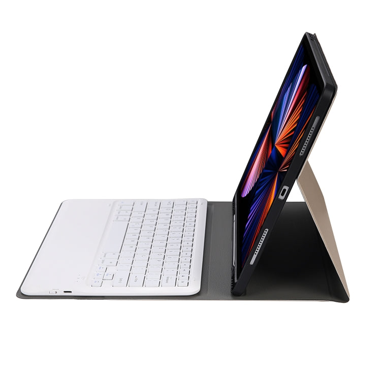 A12B Bluetooth 3.0 Ultra-thin Detachable Bluetooth Keyboard Leather Tablet Case for iPad Air 13 2024 / 2025 / Pro 12.9 inch 2022 / 2021 / 2020 / 2018, with Pen Slot & Holder(Gold) - For iPad Pro by PMC Jewellery | Online Shopping South Africa | PMC Jewellery | Buy Now Pay Later Mobicred