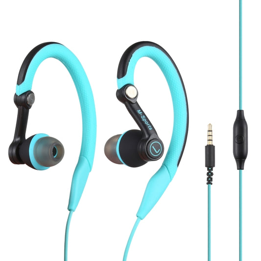 Mucro MB-232 Running In-Ear Sport Earhook Wired Stereo Headphones for Jogging Gym(Blue) - Sport Earphone by Mucro | Online Shopping South Africa | PMC Jewellery | Buy Now Pay Later Mobicred