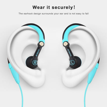 Mucro MB-232 Running In-Ear Sport Earhook Wired Stereo Headphones for Jogging Gym(Blue) - Sport Earphone by Mucro | Online Shopping South Africa | PMC Jewellery | Buy Now Pay Later Mobicred