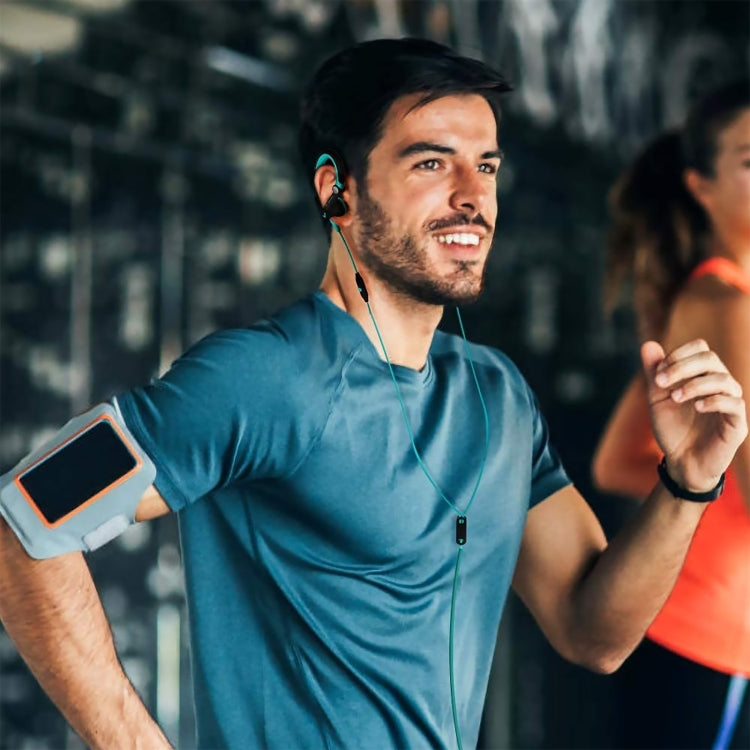 Mucro MB-232 Running In-Ear Sport Earhook Wired Stereo Headphones for Jogging Gym(Blue) - Sport Earphone by Mucro | Online Shopping South Africa | PMC Jewellery | Buy Now Pay Later Mobicred
