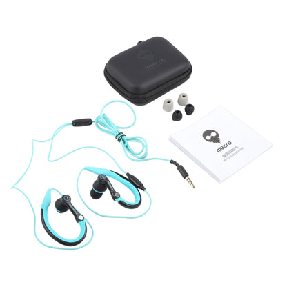 Mucro MB-232 Running In-Ear Sport Earhook Wired Stereo Headphones for Jogging Gym(Blue) - Sport Earphone by Mucro | Online Shopping South Africa | PMC Jewellery | Buy Now Pay Later Mobicred
